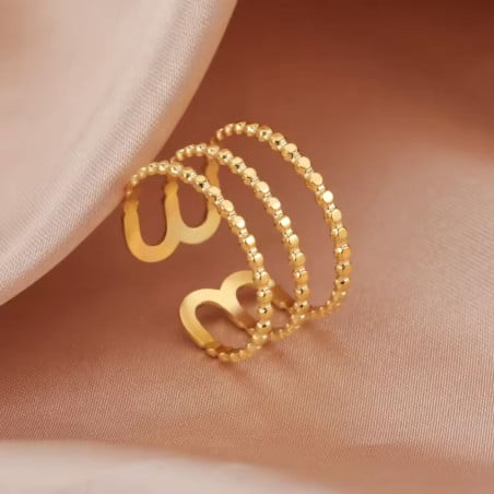 Bague dorée Mia - Bagues pour travestis Bague dorée Mia - Bagues pour travestis