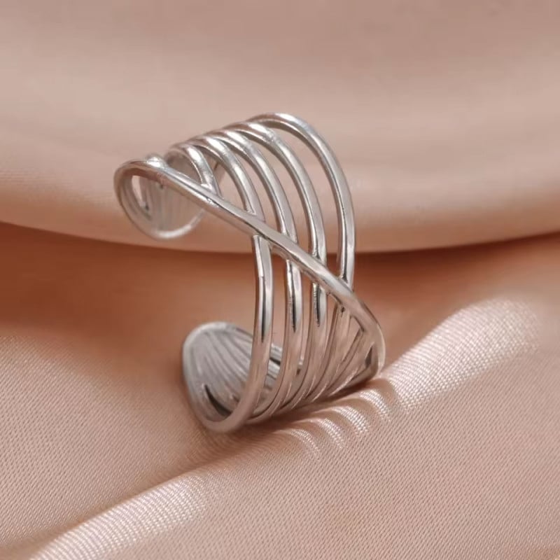 Bague argentée Azalea - Bagues pour travestis