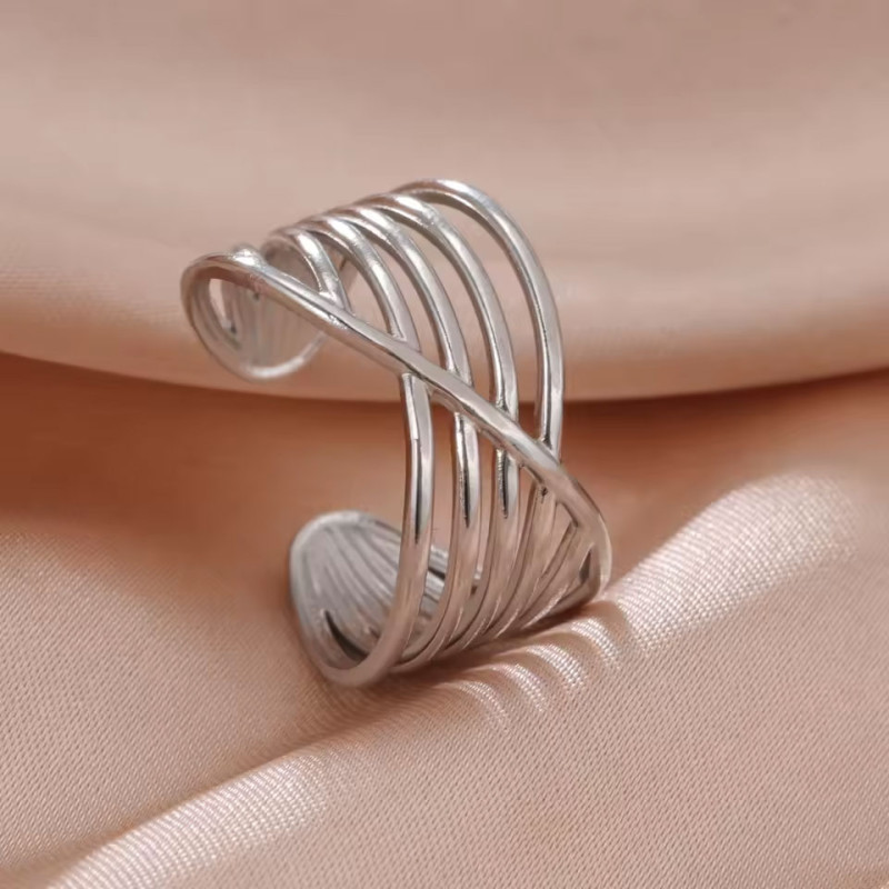 Bague argentée Azalea - Bagues pour travestis