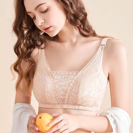 Soutien-gorge à poches beige en dentelles - Soutiens-gorge à poches pour travestis