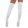 Cuissardes plateforme blanches vinyle - Cuissardes grandes tailles pour travestis Cuissardes plateforme blanches vinyle - Cuissardes grandes tailles pour travestis
