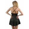 Robe évasée noire à fleurs - Robes pour travestis Robe évasée noire à fleurs - Robes pour travestis