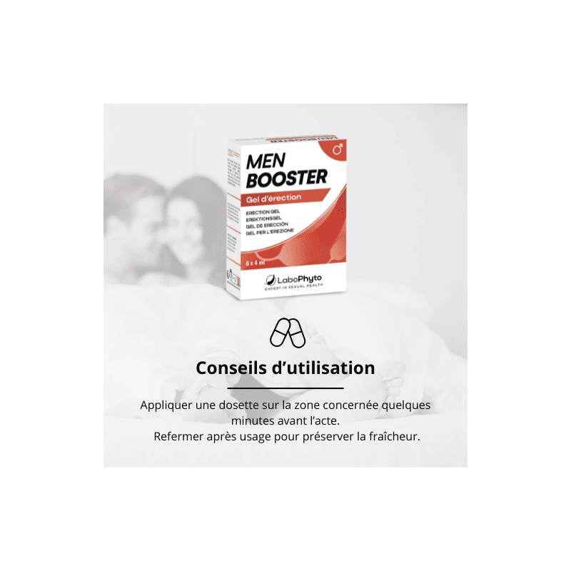 MenBooster Gel d'érection DOSETTES - Aphrodisiaques pour travestis