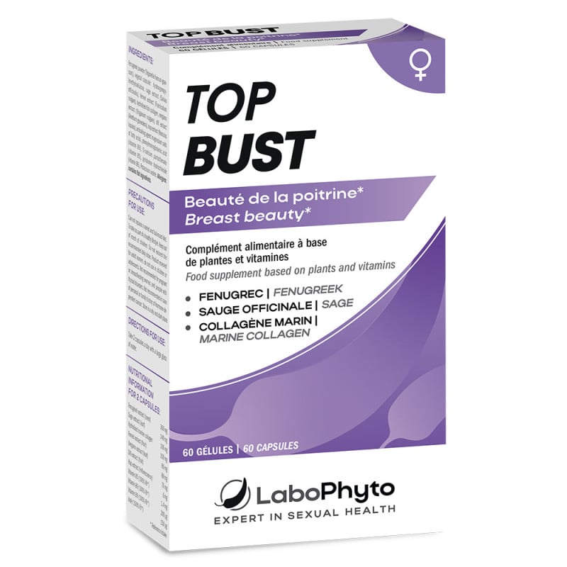 Top Bust - Complément alimentaire pour le volume et la fermeté de la poitrine - Pilules volume poitrine pour travesti
