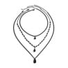 Collier triple noir - Colliers pour travestis