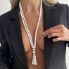 White pearl drop necklace - Necklaces