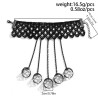 Bracelet manchette noir avec bagues - Bracelets pour travestis