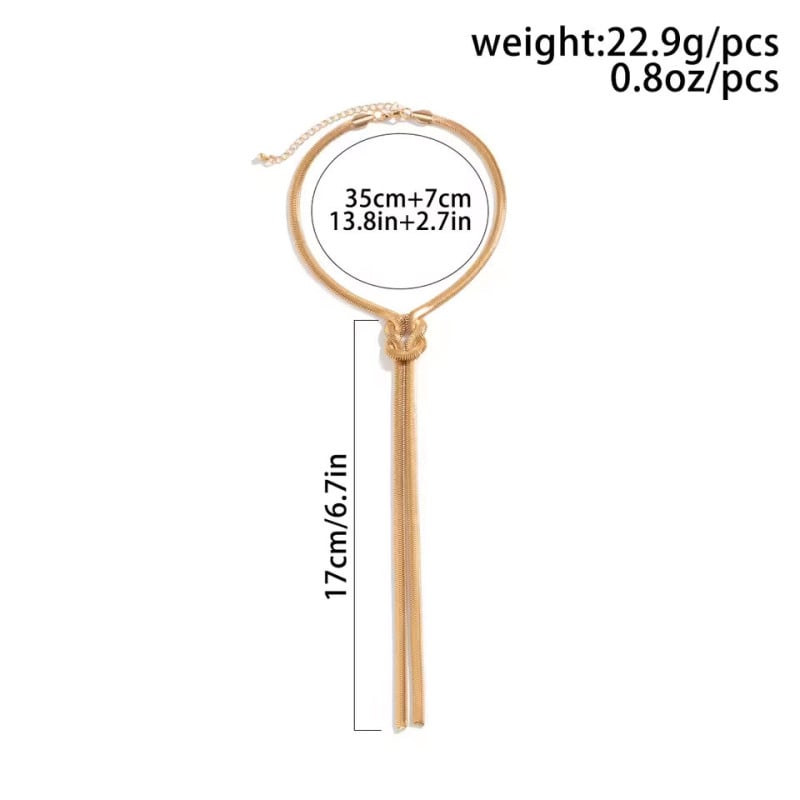 Sautoir torsadé doré - Colliers pour travestis