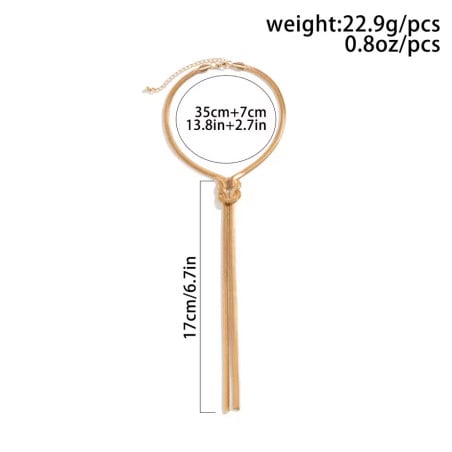 Gold twisted necklace - Necklaces