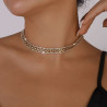 Gold and rhinestone choker - Necklaces