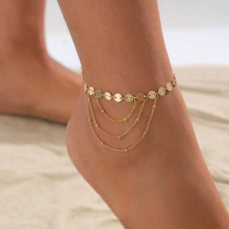 Delicate gold anklet - Ankle jewelry for transvestites