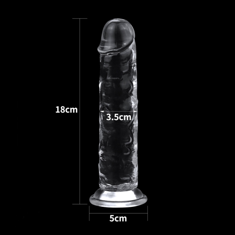Flawless Transparent Dildo - Cupping dildos for cross-dressers