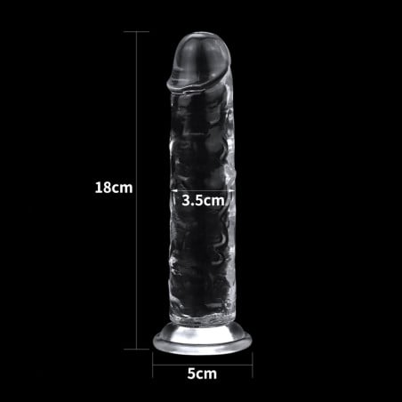 Flawless Transparent Dildo - Cupping dildos for cross-dressers