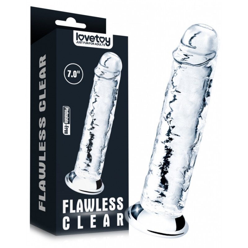 Flawless Transparent Dildo - Cupping dildos for cross-dressers