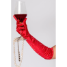 Red gloves with rhinestones - Gloves and boas