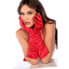 Gants rouges avec strass - Mitaines pour travestis