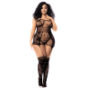 Black fishnet bodysuit plus size - Suits for cross-dressers