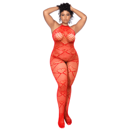 Red Heart Jumpsuit Plus Size - Suits for cross-dressers