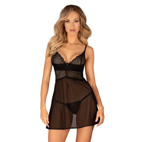 Chemeris Black Nightgown - Babydolls for cross-dressers