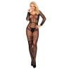 Black fishnet bodysuit - Suits for cross-dressers