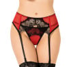 Porte Jaretelle Rouge et noir - Portes-jarretelles pour travestis