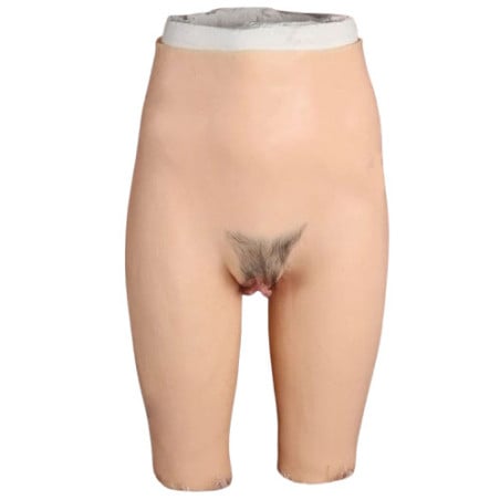 Low-cut feminisation jumpsuit - Fake Vagina