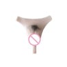 Thong gaff hairy female pubis with tube - Fake Vagina