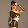 Top Glamour Glow Asymetric Cut out - Tops