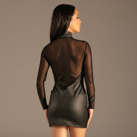 Robe zippée Bodycon Wetlook Pu matte - Robes pour travestis
