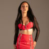 Crop Top zip Vinyl - Tops