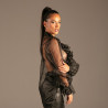 Organza Jabot Blouse - Tops
