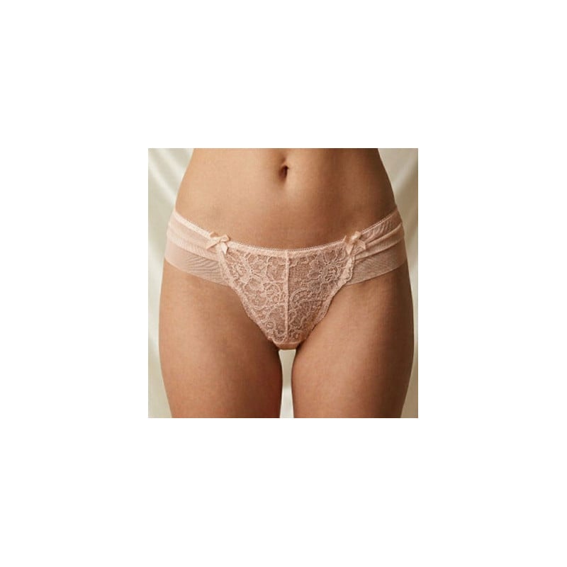 Culotte en dentelle avec volants et nœud satiné - Culottes / Strings