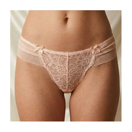 Culotte en dentelle avec volants et nœud satiné - Culottes / Strings