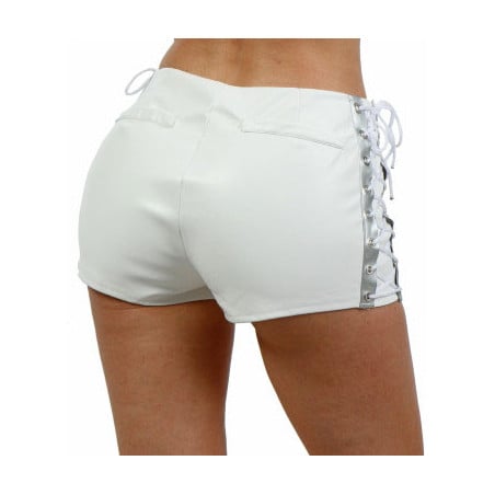 Short effet cuir avec laçets ajustables - Shorts pour travestis