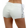 Leather-look shorts with adjustable drawstrings - Shorts pour travestis
