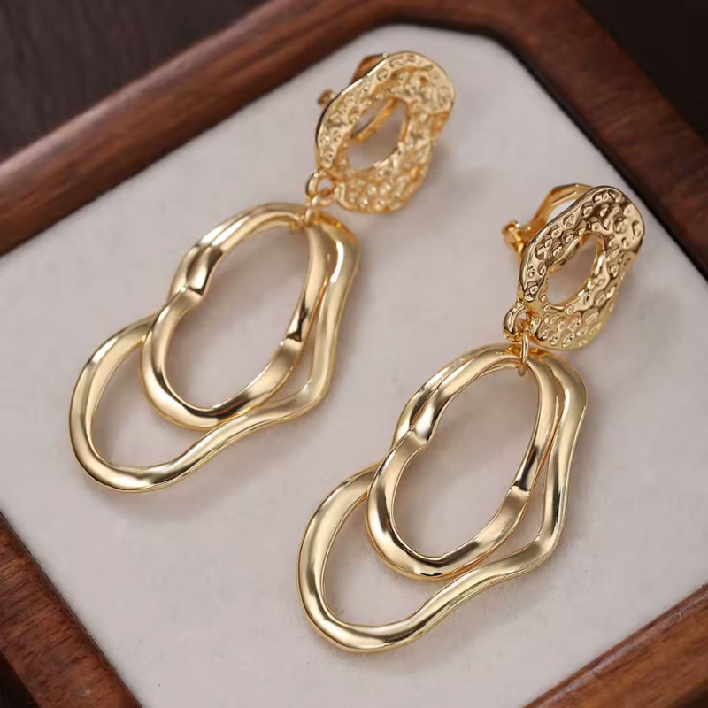 Boucles d'oreille à clips Nuit des iles - Boucles d'oreilles à clips