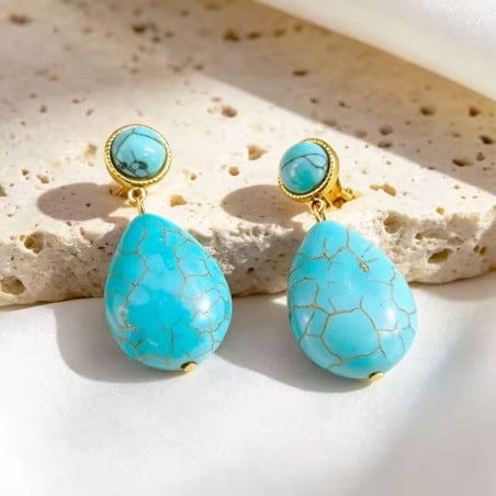 Turquoise Clip-on Earrings - Clip earrings
