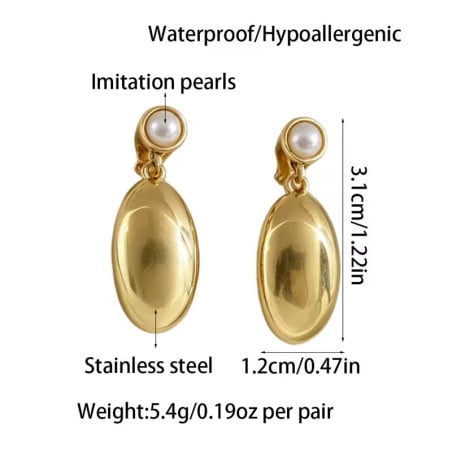 Gold Palm Clip-On Earrings - Clip earrings