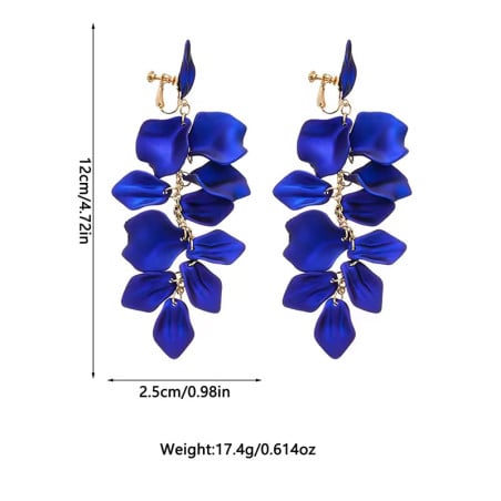 Clip-on Rose Petal Earrings - Clip earrings