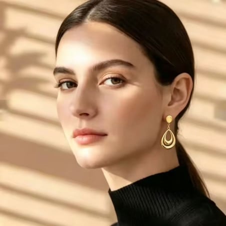 Gold Drop Clip-On Earrings - Clip earrings