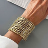 Manchette perles dorées - Bracelets pour travestis