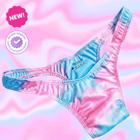 Everyday pink and blue tucking thong - Tucking Underwear : Gaffs, Thongs & Tucking Panties