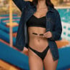 Everyday pink and blue tucking thong - Tucking Underwear : Gaffs, Thongs & Tucking Panties