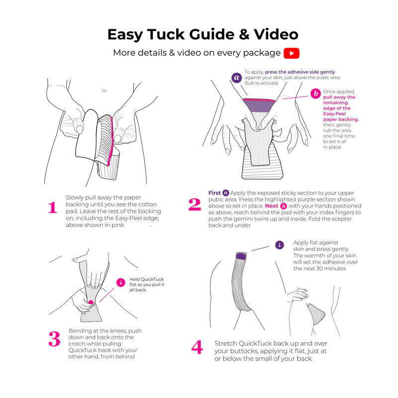 QuickTuck (7 tucks) - Tucking Underwear : Gaffs, Thongs & Tucking Panties