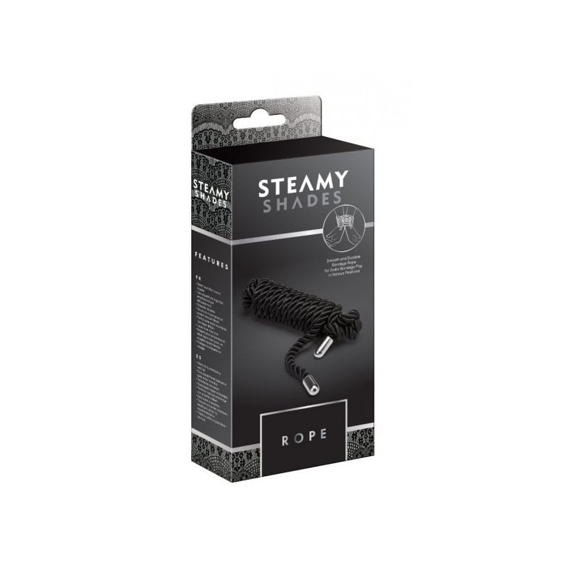 Lien noir soyeux - Menottes pour travestis