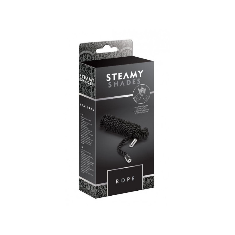 Silky black tie - Handcuffs for cross-dressers