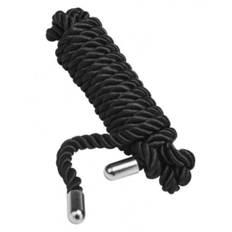 Silky black tie - Handcuffs for cross-dressers