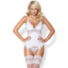 guepière blanche et string - guepière blanche et string -