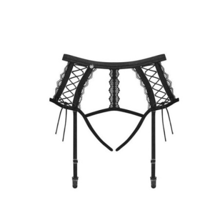 Black lace suspender belt - Garter belt