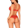 Ensemble rouge Loventy - Ensemble lingerie sexy pour travestis Ensemble rouge Loventy - Ensemble lingerie sexy pour travestis